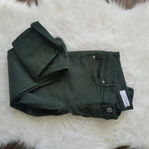 Dark Olive Denim Pants